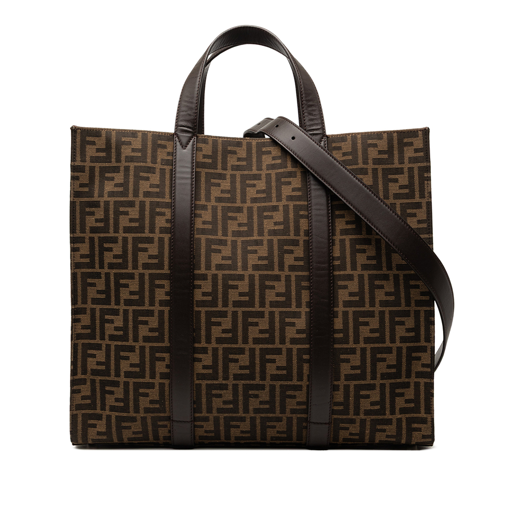 Pre-Loved Fendi FF 1974 Jacquard Shopper Tote
